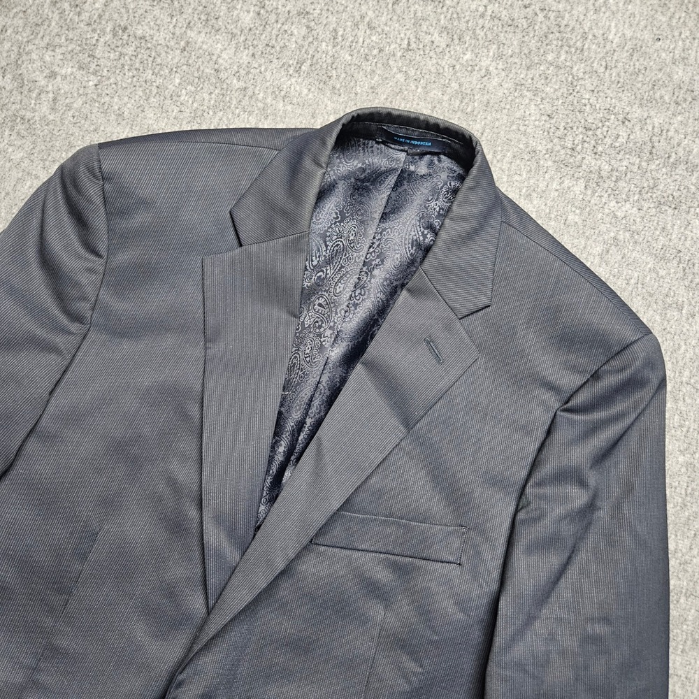 Material London Marzotto Suit Jacket Mens 38R Charcoal Grey Wool Blend Blazer